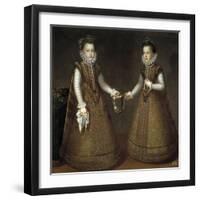 The Infantas Isabel Clara Eugenia and Catalina Micaela, Ca. 1575-Alonso Sanchez Coello-Framed Giclee Print