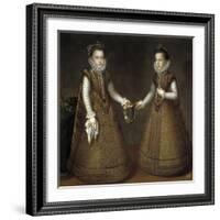 The Infantas Isabel Clara Eugenia and Catalina Micaela, Ca. 1575-Alonso Sanchez Coello-Framed Giclee Print