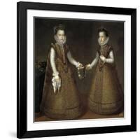 The Infantas Isabel Clara Eugenia and Catalina Micaela, Ca. 1575-Alonso Sanchez Coello-Framed Giclee Print