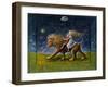 The Infants and the Lion, 1978-PJ Crook-Framed Giclee Print