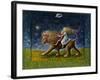 The Infants and the Lion, 1978-PJ Crook-Framed Giclee Print