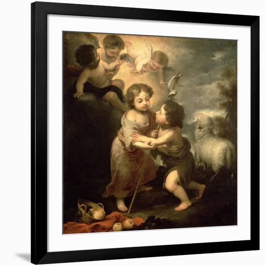 The Infants Christ and John the Baptist-Bartolome Esteban Murillo-Framed Giclee Print