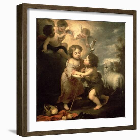 The Infants Christ and John the Baptist-Bartolome Esteban Murillo-Framed Giclee Print