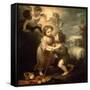 The Infants Christ and John the Baptist-Bartolome Esteban Murillo-Framed Stretched Canvas