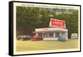 The Inferno Drive-In, Roadside Retro-null-Framed Stretched Canvas