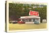 The Inferno Drive-In, Roadside Retro-null-Stretched Canvas