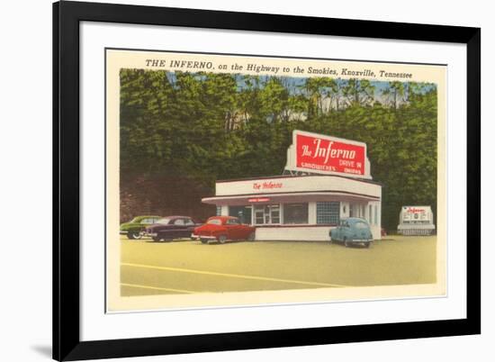 The Inferno Drive-In, Roadside Retro-null-Framed Premium Giclee Print