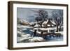 The Ingleside Winter-Currier & Ives-Framed Giclee Print