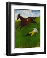 The injured jockey Oil on canvas, 1896-1898 181 x 151 cm .-Edgar Degas-Framed Giclee Print