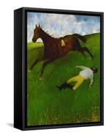 The injured jockey Oil on canvas, 1896-1898 181 x 151 cm .-Edgar Degas-Framed Stretched Canvas