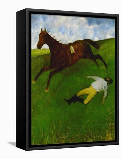 The injured jockey Oil on canvas, 1896-1898 181 x 151 cm .-Edgar Degas-Framed Stretched Canvas