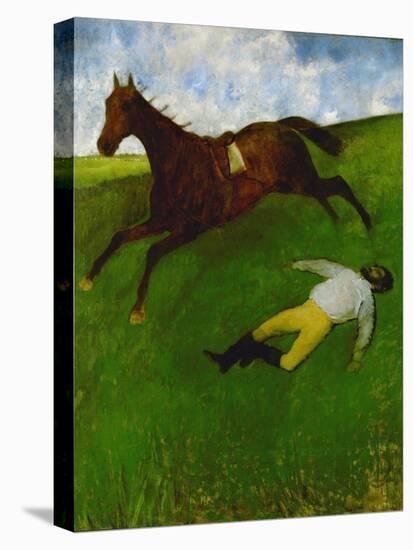 The injured jockey Oil on canvas, 1896-1898 181 x 151 cm .-Edgar Degas-Stretched Canvas