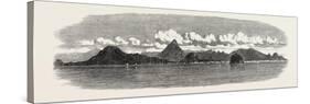 The Inland Sea of Japan: Coast of Sikok, with the City of Marungami and Castle of the Daimeo. 1868-null-Stretched Canvas