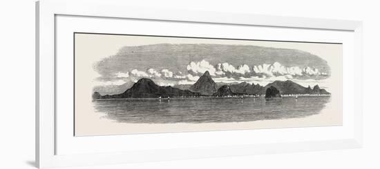 The Inland Sea of Japan: Coast of Sikok, with the City of Marungami and Castle of the Daimeo. 1868-null-Framed Giclee Print