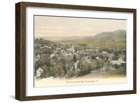 The Inn and Mt. Tom, Woodstock, Vermont-null-Framed Art Print