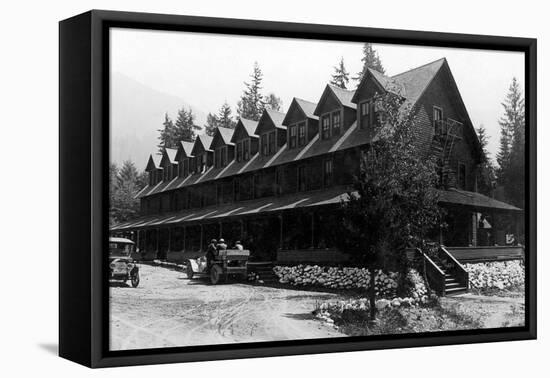 The Inn, Rainier National Park - Rainier National Park-Lantern Press-Framed Stretched Canvas
