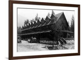 The Inn, Rainier National Park - Rainier National Park-Lantern Press-Framed Premium Giclee Print