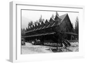 The Inn, Rainier National Park - Rainier National Park-Lantern Press-Framed Art Print