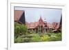 The Inner Courtyard of the National Museum in Phnom Penh, Cambodia-null-Framed Giclee Print