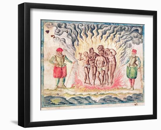 The Inquisition in New Spain-Samuel de Champlain-Framed Giclee Print