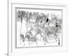 The Insect Daimio Cortege, 1878-Kiosai Kiosai-Framed Giclee Print