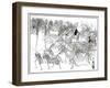 The Insect Daimio Cortege, 1878-Kiosai Kiosai-Framed Giclee Print