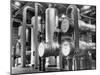 The Inside of a Gas Conservation Plant Showing Massive Pipelines-J^ R^ Eyerman-Mounted Photographic Print