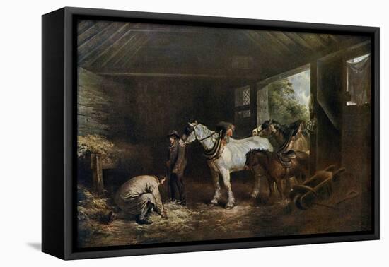 The Inside of the Stable, 1791-George Morland-Framed Stretched Canvas