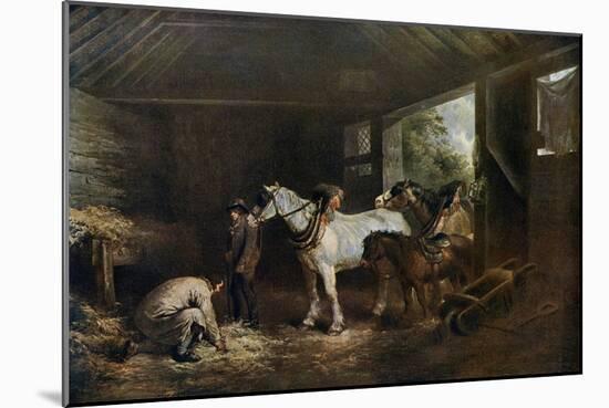 The Inside of the Stable, 1791-George Morland-Mounted Giclee Print