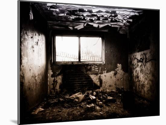 The Inside Room of a Derelict Building-Clive Nolan-Mounted Photographic Print