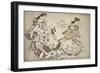 The insistent lover, from an untitled series of erotic prints, c.1684-98-Sigimura Jihei-Framed Giclee Print