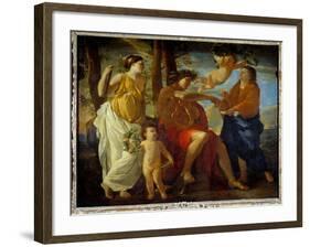 The Inspiration of the Poet, 17Th Century (Oil on Canvas)-Nicolas Poussin-Framed Giclee Print