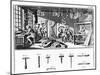 The Instrument Maker's Workshop, Plate Xviii from the 'Encyclopedia' by Denis Diderot (1713-84)…-Robert Benard-Mounted Premium Giclee Print