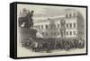 The Insurrection at Rome, Attack on the Pope's Palace-null-Framed Stretched Canvas