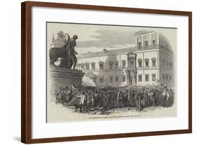 The Insurrection at Rome, Attack on the Pope's Palace-null-Framed Giclee Print