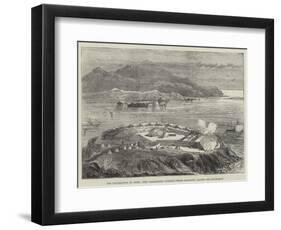 The Insurrection in Crete, Fort Paleocastro, Turkish Forces Advancing Against the Insurgents-null-Framed Premium Giclee Print