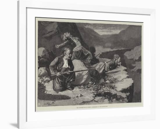 The Insurrection in Crete, Skirmishing in the Mountains-null-Framed Giclee Print
