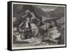 The Insurrection in Crete, Skirmishing in the Mountains-null-Framed Stretched Canvas