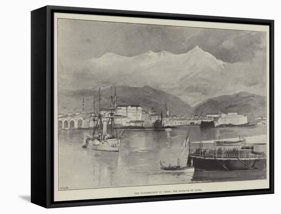 The Insurrection in Crete, the Harbour of Canea-William Heysham Overend-Framed Stretched Canvas