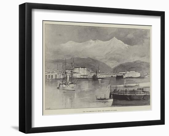 The Insurrection in Crete, the Harbour of Canea-William Heysham Overend-Framed Giclee Print