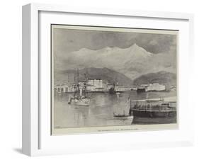 The Insurrection in Crete, the Harbour of Canea-William Heysham Overend-Framed Giclee Print