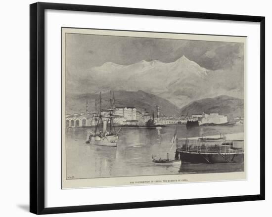 The Insurrection in Crete, the Harbour of Canea-William Heysham Overend-Framed Giclee Print