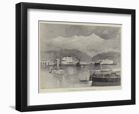 The Insurrection in Crete, the Harbour of Canea-William Heysham Overend-Framed Premium Giclee Print