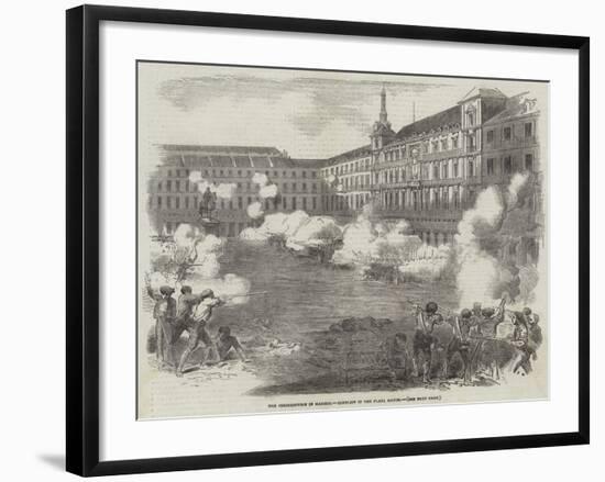 The Insurrection in Madrid, Conflict in the Plaza Mayor-null-Framed Giclee Print