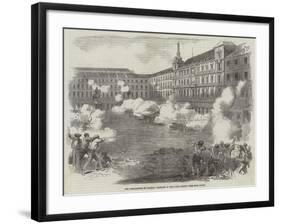 The Insurrection in Madrid, Conflict in the Plaza Mayor-null-Framed Giclee Print