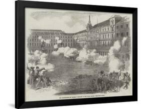 The Insurrection in Madrid, Conflict in the Plaza Mayor-null-Framed Giclee Print