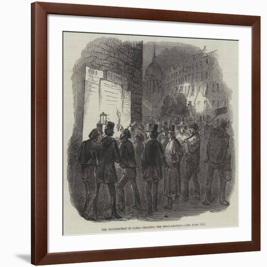 The Insurrection in Paris, Reading the Proclamation-null-Framed Giclee Print