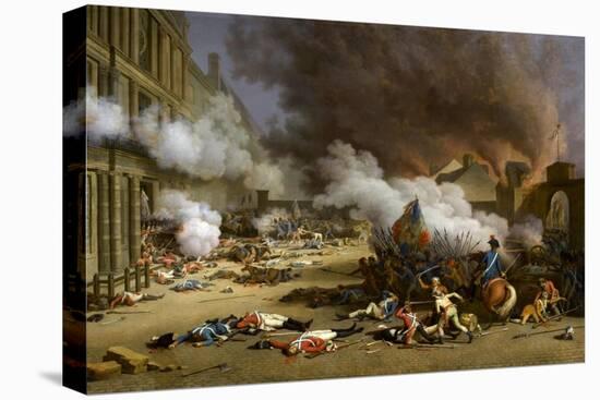 The Insurrection of the 10 August 1792-Jacques Bertaux-Stretched Canvas