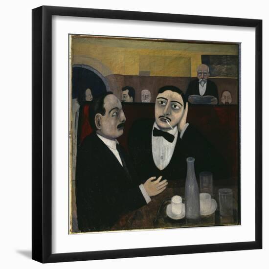 The Intellectuals at La Rotonde-Tullio Garbari-Framed Giclee Print