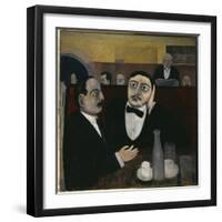 The Intellectuals at La Rotonde-Tullio Garbari-Framed Giclee Print